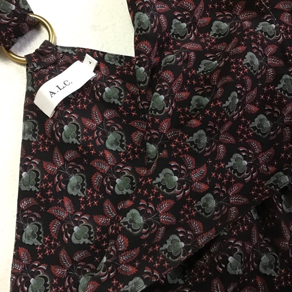 A.L.C. Kitt Patterned Silk Jumpsuit - Picture 6 of 7